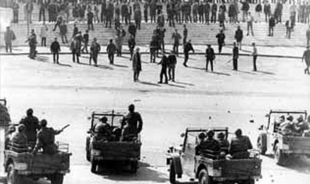 ¿Enfrentamientos entre estudiantes y policía, como en Valle Giulia en 1968?  Tal vez no, esa fue una historia muy diferente.