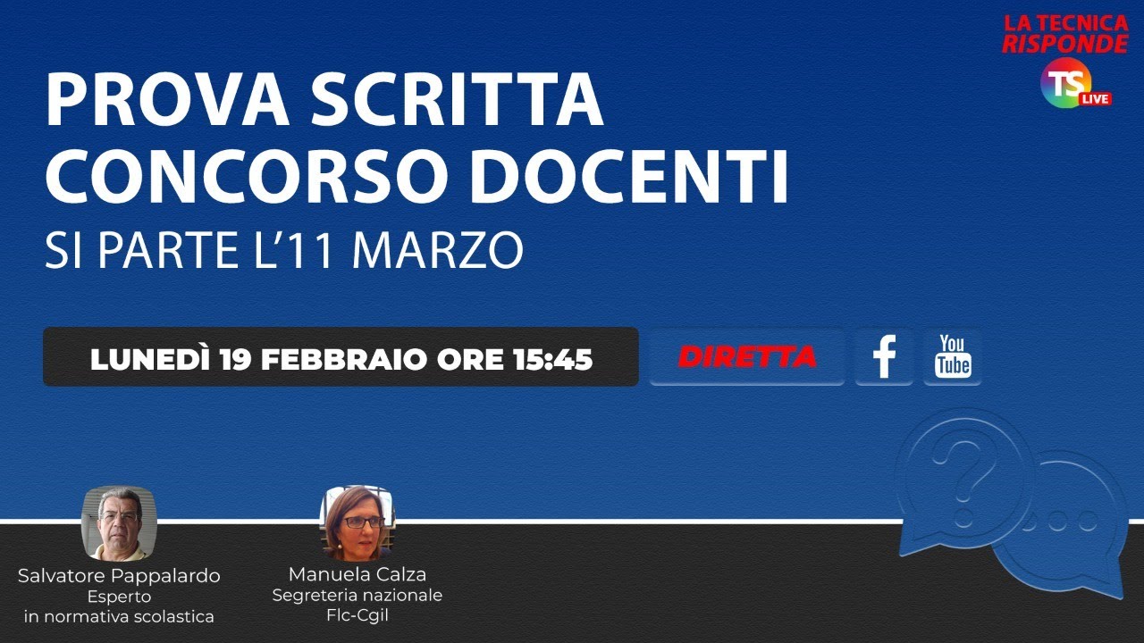 Tecnicadellascuola.it - Calendario prova scritta concorso docenti 2024