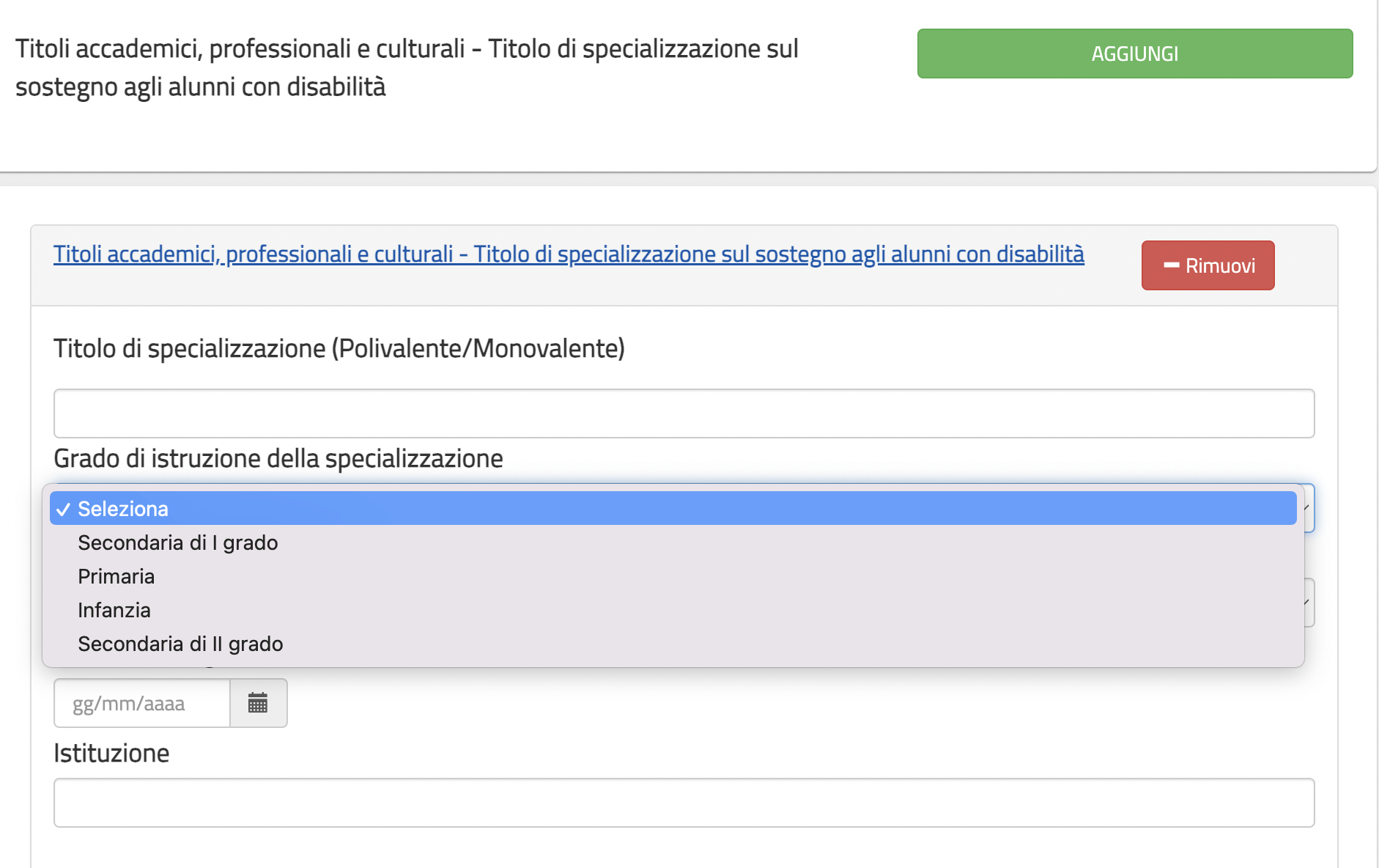 GPS 2024-2026, la dichiarazione dei titoli di specializzazione del ...